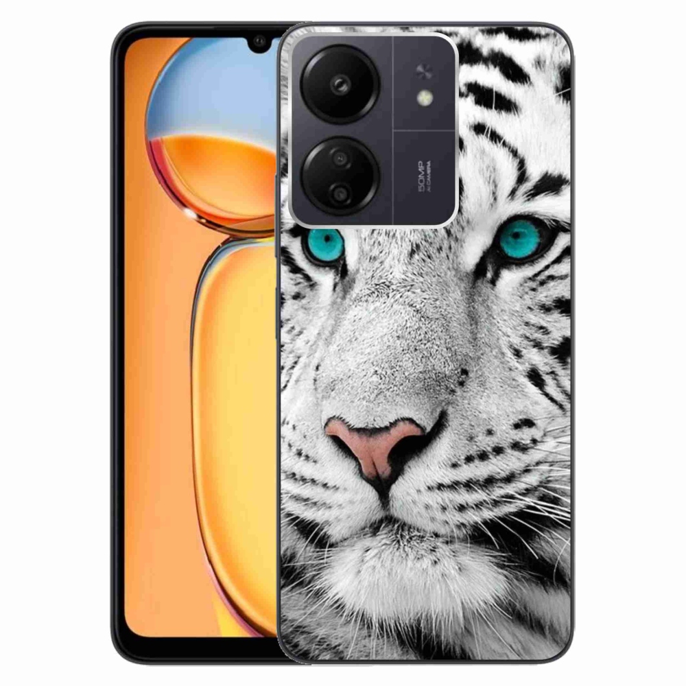 Gelový kryt mmCase na Xiaomi Poco C65/Redmi 13C - bílý tygr