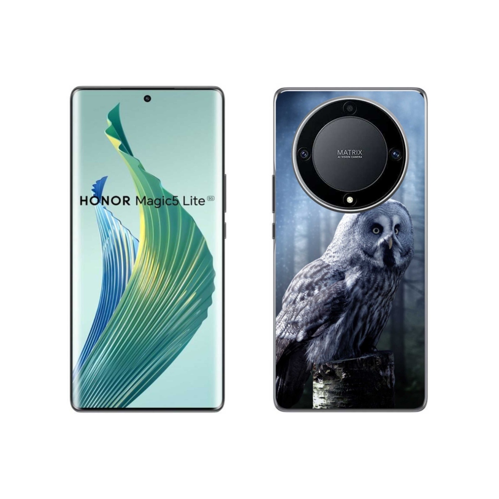 Gelový kryt mmCase na Honor Magic 5 Lite 5G - sova