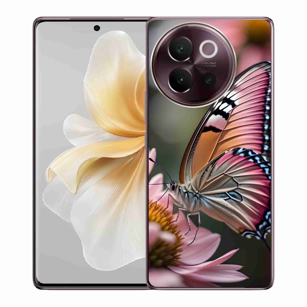 Gelový kryt mmCase na Vivo V40 Lite 5G - barevný motýl