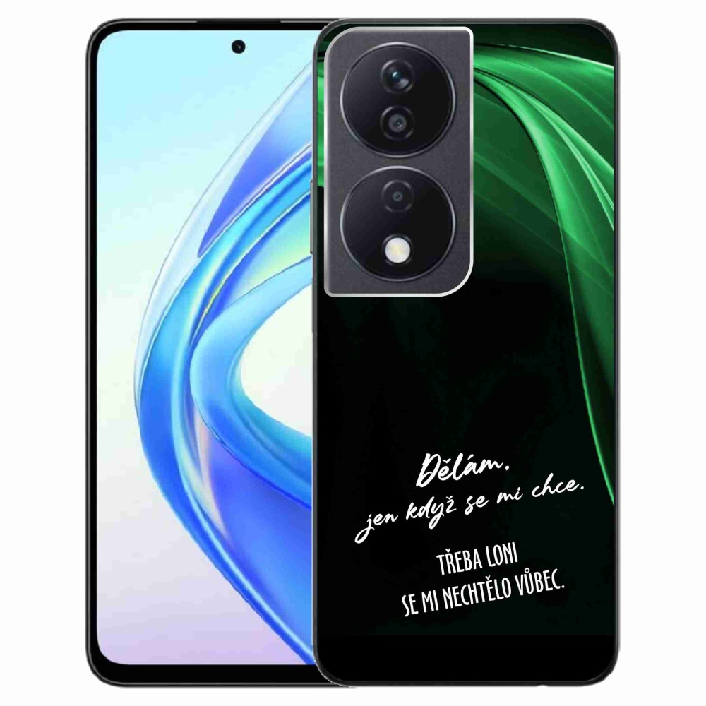 Gelový kryt mmCase na Honor X7b/Honor 90 Smart - vtipný text 12 černé pozadí