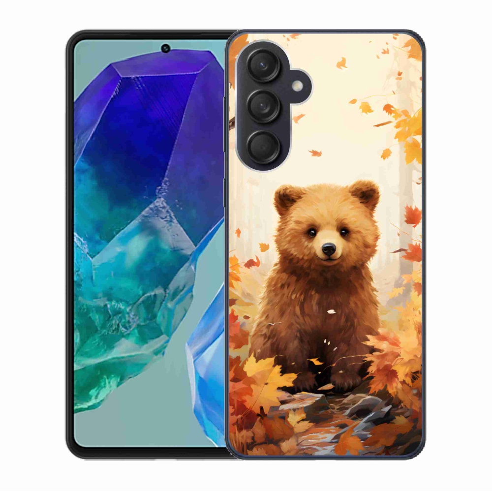 Gelový kryt mmCase na Samsung Galaxy M55 5G - medvěd v lese