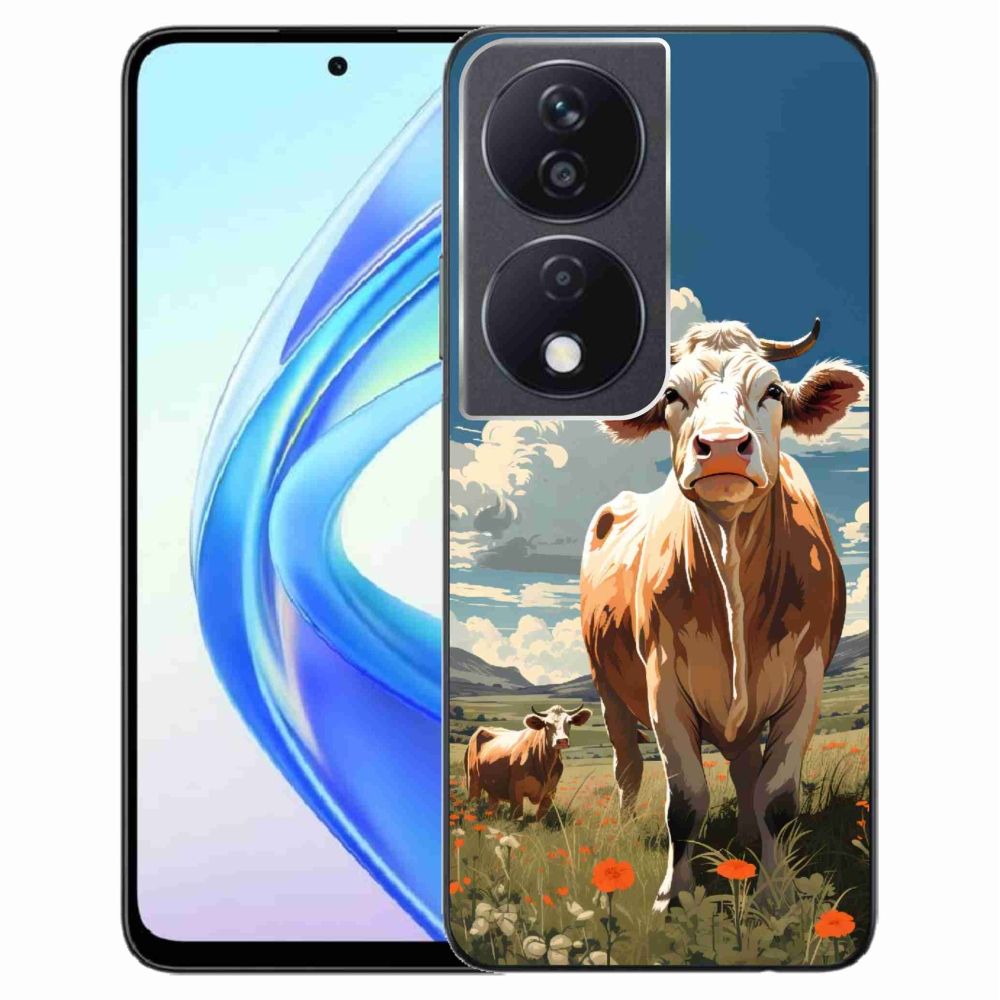 Gelový kryt mmCase na Honor X7b/Honor 90 Smart - krávy na louce