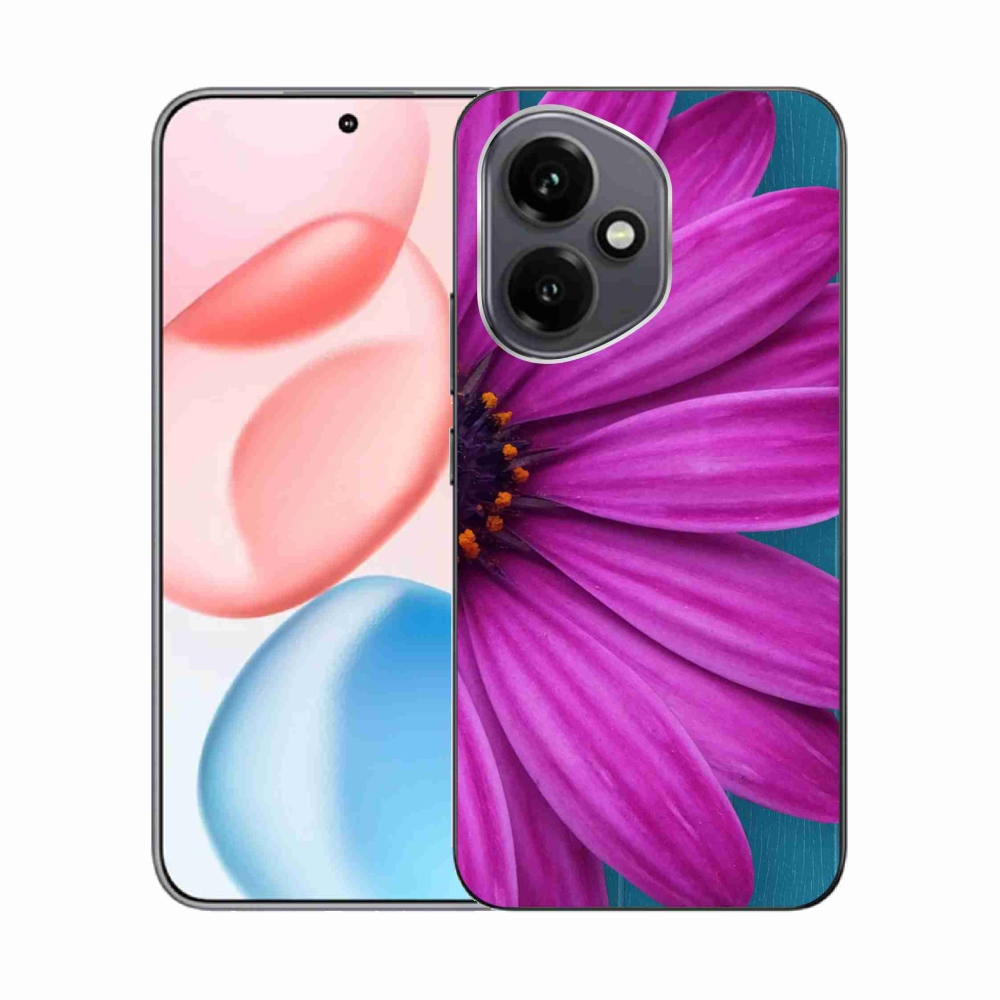 Gelový kryt mmCase na Honor 400 - fialová kopretina
