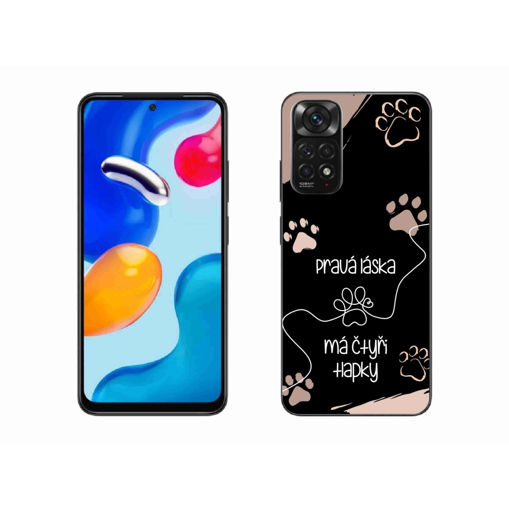 Gelový kryt mmCase na Xiaomi Redmi Note 11S 4G - psí motiv 1 černé pozadí
