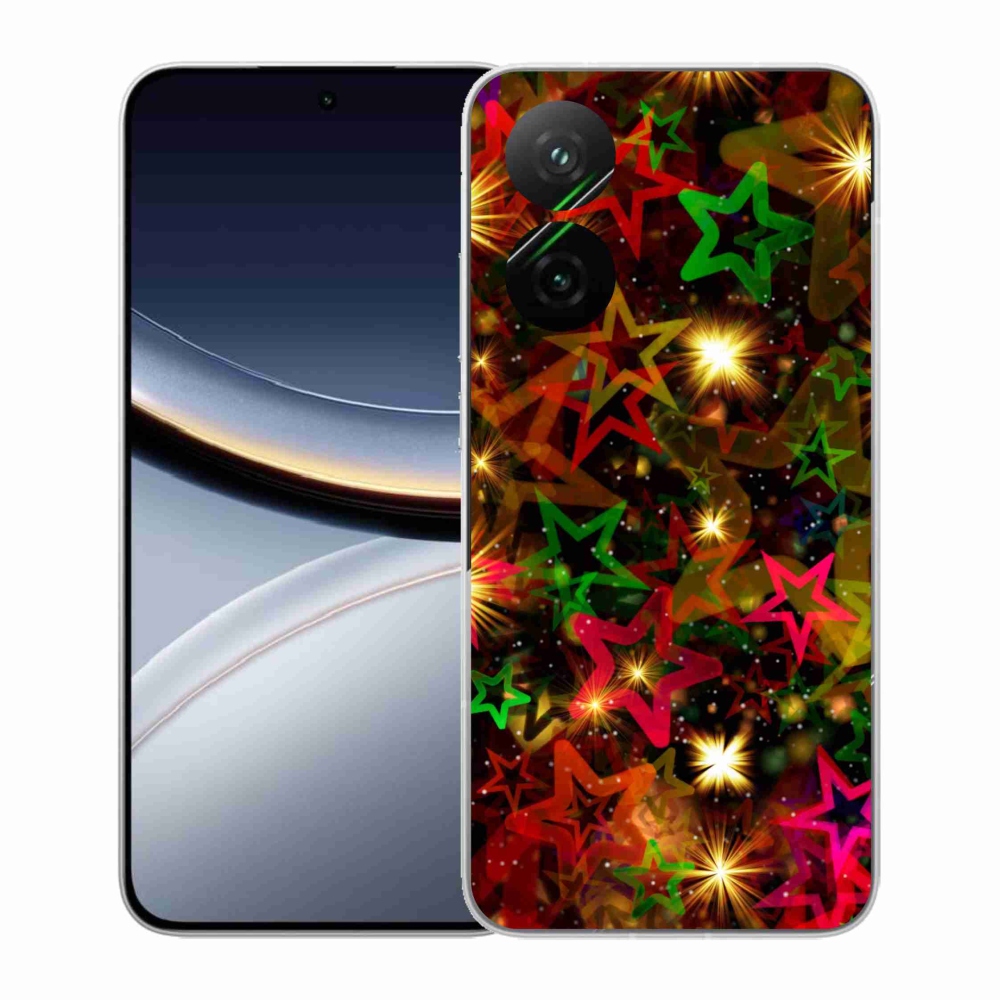 Gelový kryt mmCase na Xiaomi Poco F7 5G - barevné hvězdičky