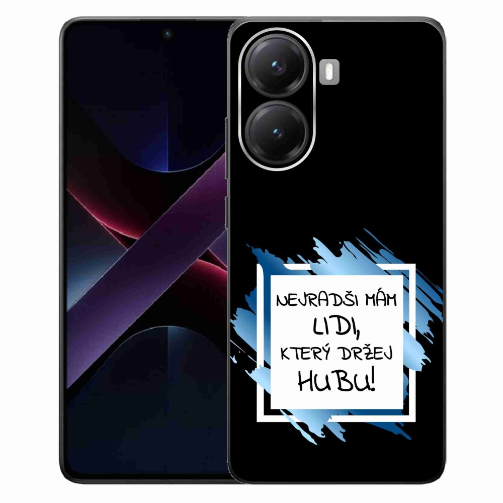 Gelový kryt mmCase na Xiaomi Poco X7 Pro 5G - vtipný text 7 bíločerné pozadí