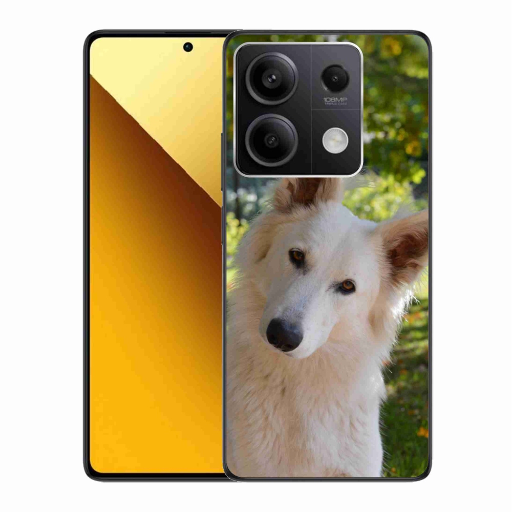 Gelový kryt mmCase na Xiaomi Redmi Note 13 5G - bílý švýcarský ovčák 1