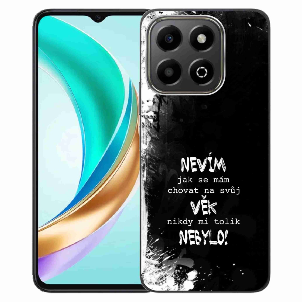 Gelový kryt mmCase na Honor X6b - vtipný text 14 černé pozadí