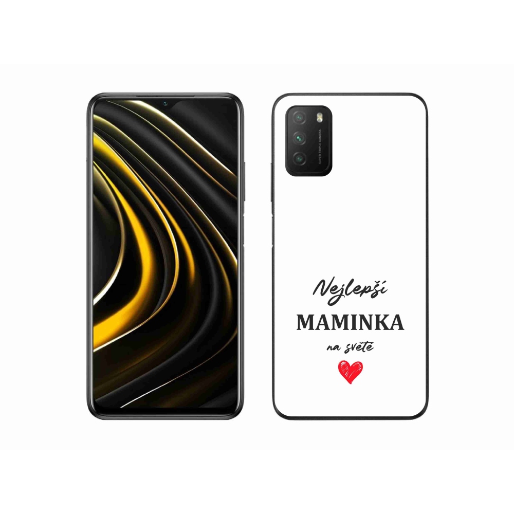 Gelový kryt mmCase na Xiaomi Poco M3 - nejlepší maminka 1 bílé pozadí