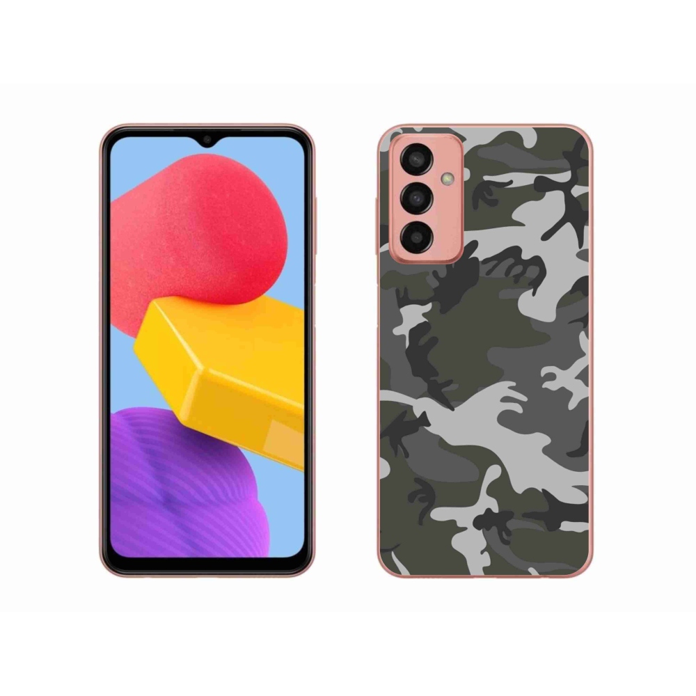 Gelový kryt mmCase na Samsung Galaxy M13 - maskáčový vzor