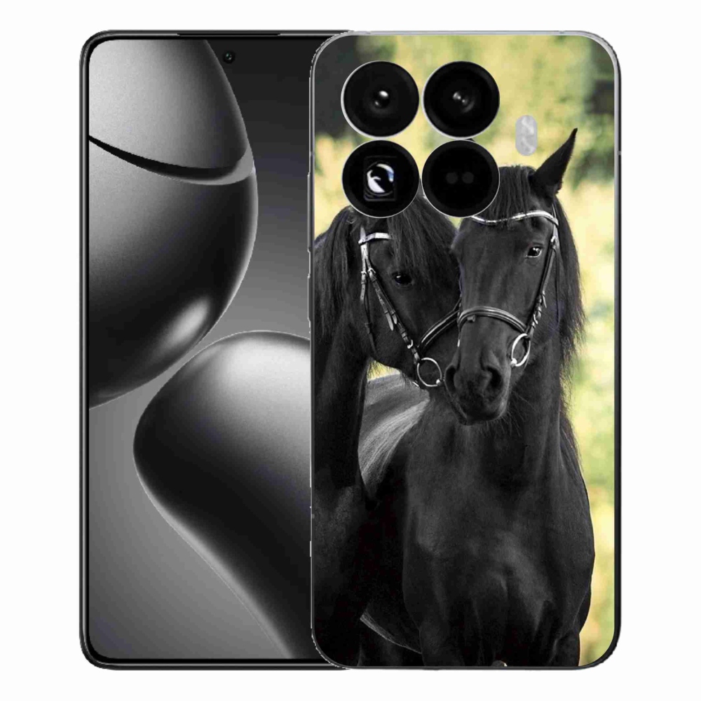Gelový kryt mmCase na Xiaomi 15T Pro - dva černí koně