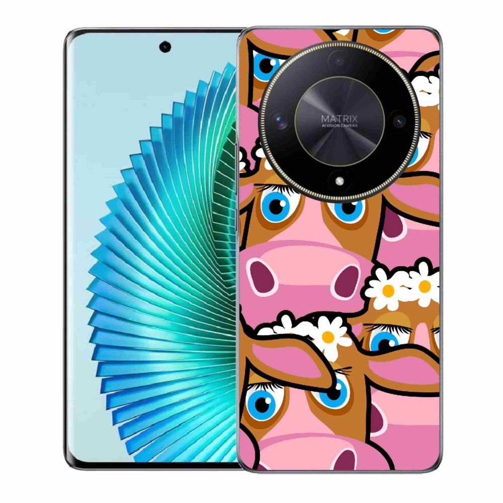 Gelový kryt mmCase na Honor Magic 6 Lite 5G - kreslené kravičky