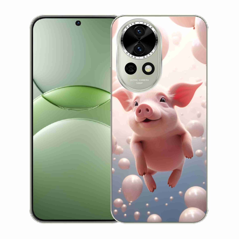 Gelový kryt mmCase na Huawei Nova 13 5G - prasátko s balónky