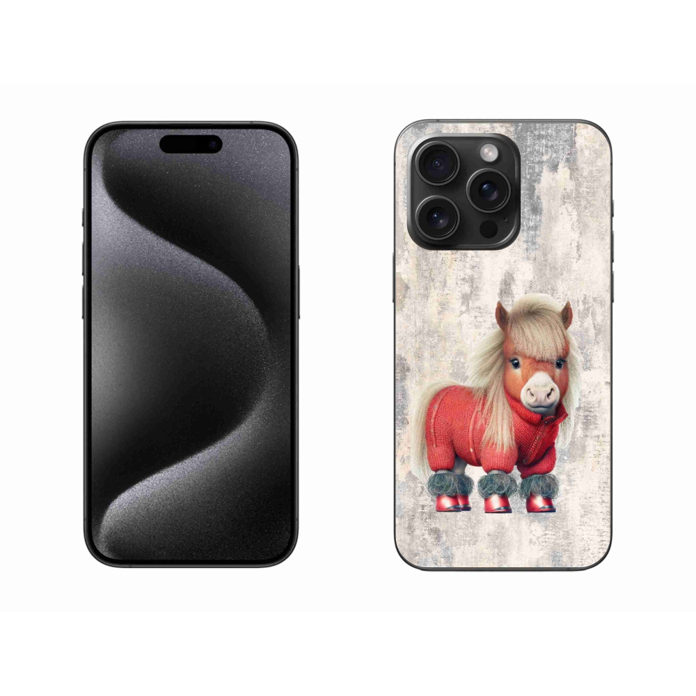 Gelový kryt mmCase na iPhone 15 Pro Max - poník ve svetru