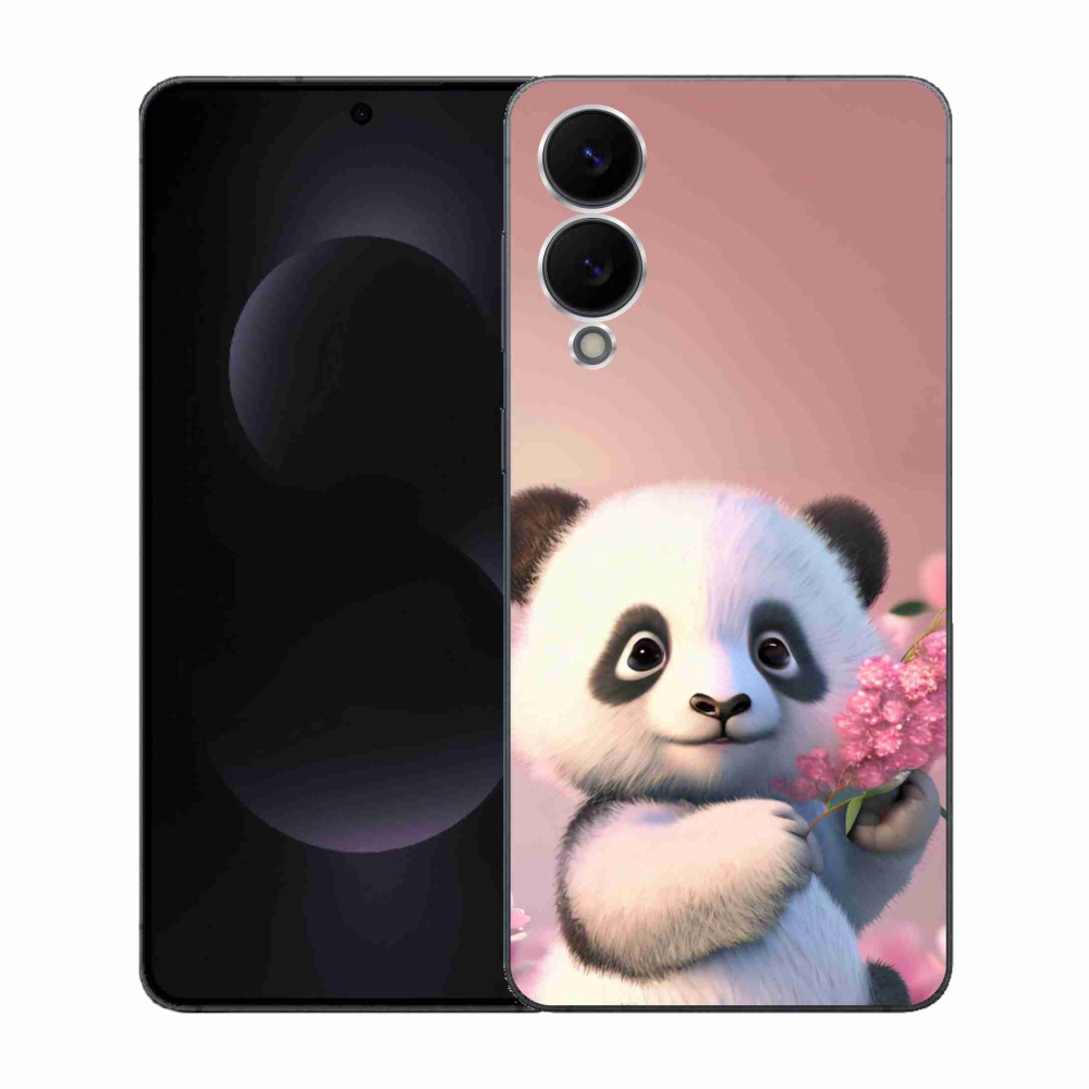 Gelový kryt mmCase na Samsung Galaxy S25 Edge - roztomilá panda
