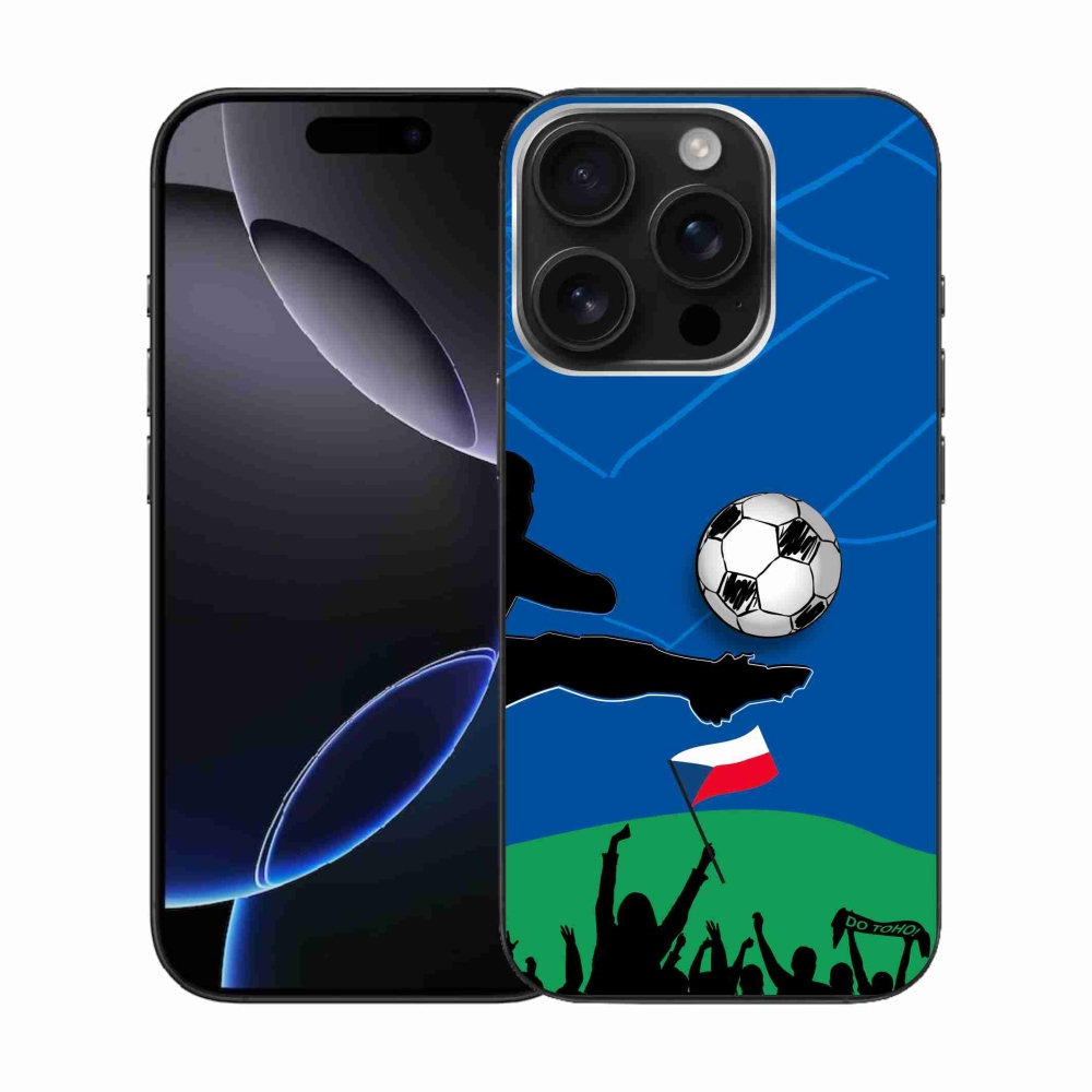 Gelový kryt mmCase na iPhone 16 Pro - fanoušci fotbalu
