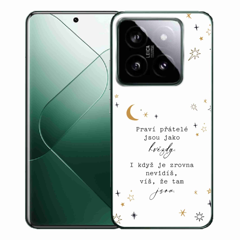 Gelový kryt mmCase na Xiaomi 14 Pro - citát 6 bílé pozadí