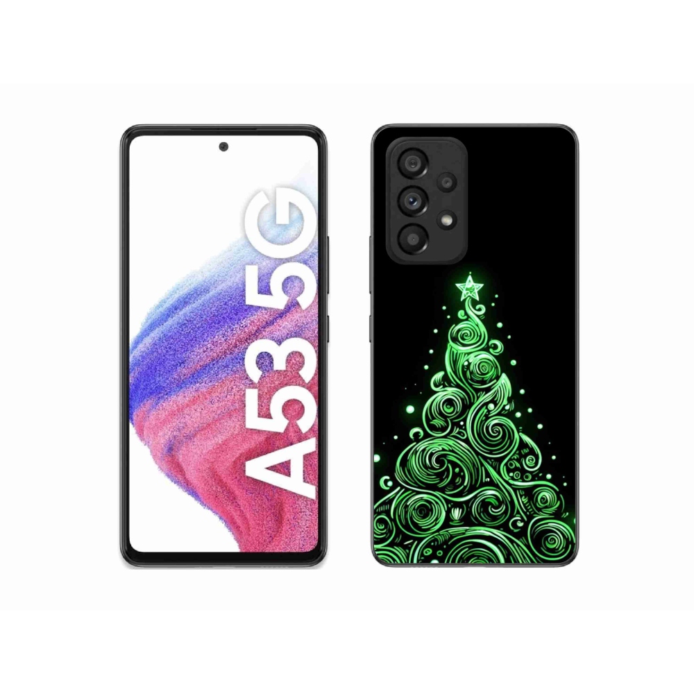 Gelový kryt mmCase na Samsung Galaxy A53 5G - neonový vánoční stromek 3
