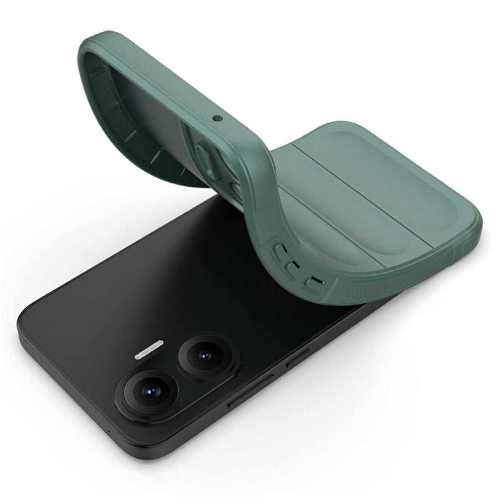 Rugg odolný gelový obal na Xiaomi Poco F7 5G - zelený
