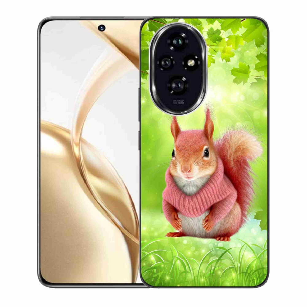 Gelový kryt mmCase na Honor 200 5G - veverka ve svetru