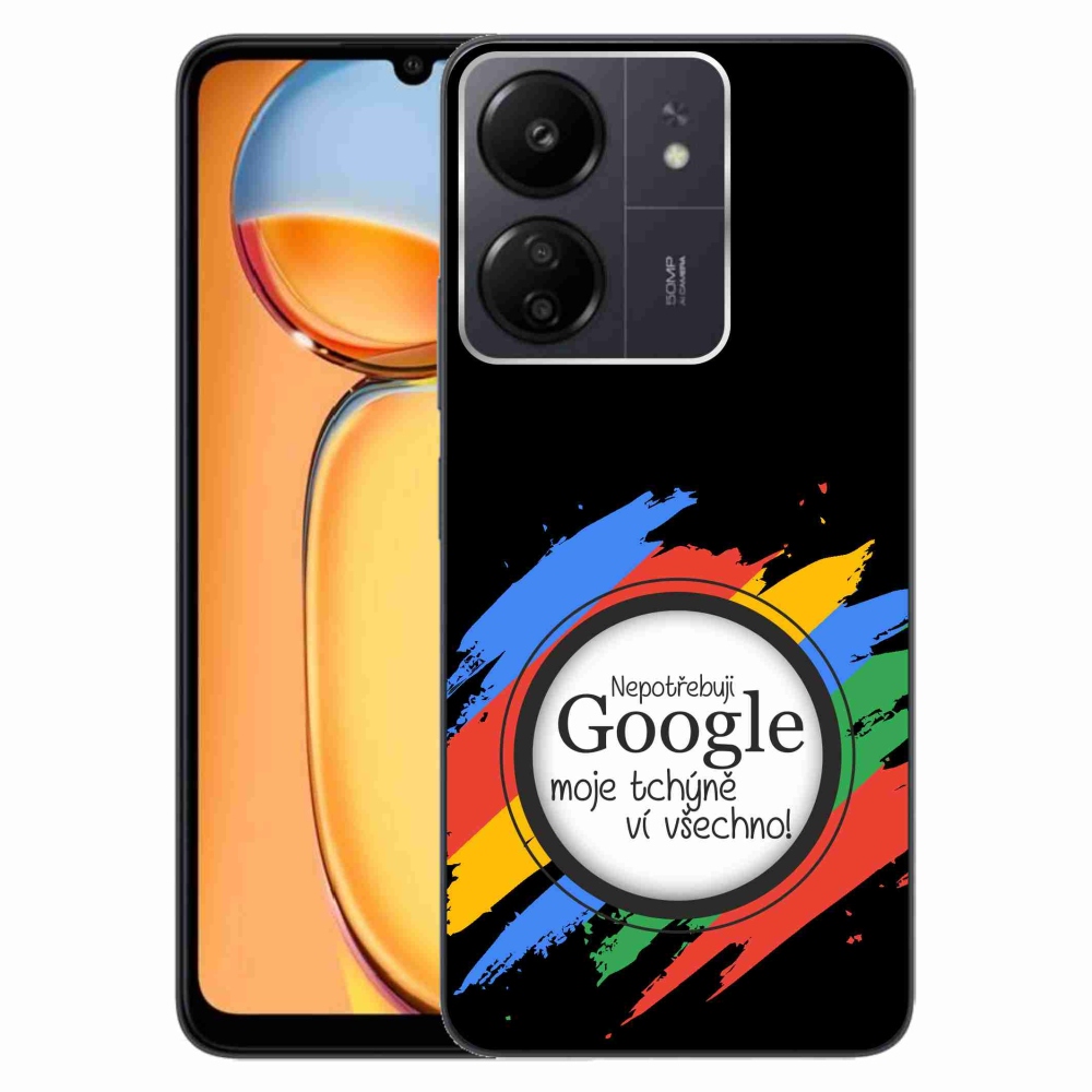 Gelový kryt mmCase na Xiaomi Poco C65/Redmi 13C - tchýně ví všechno černé pozadí