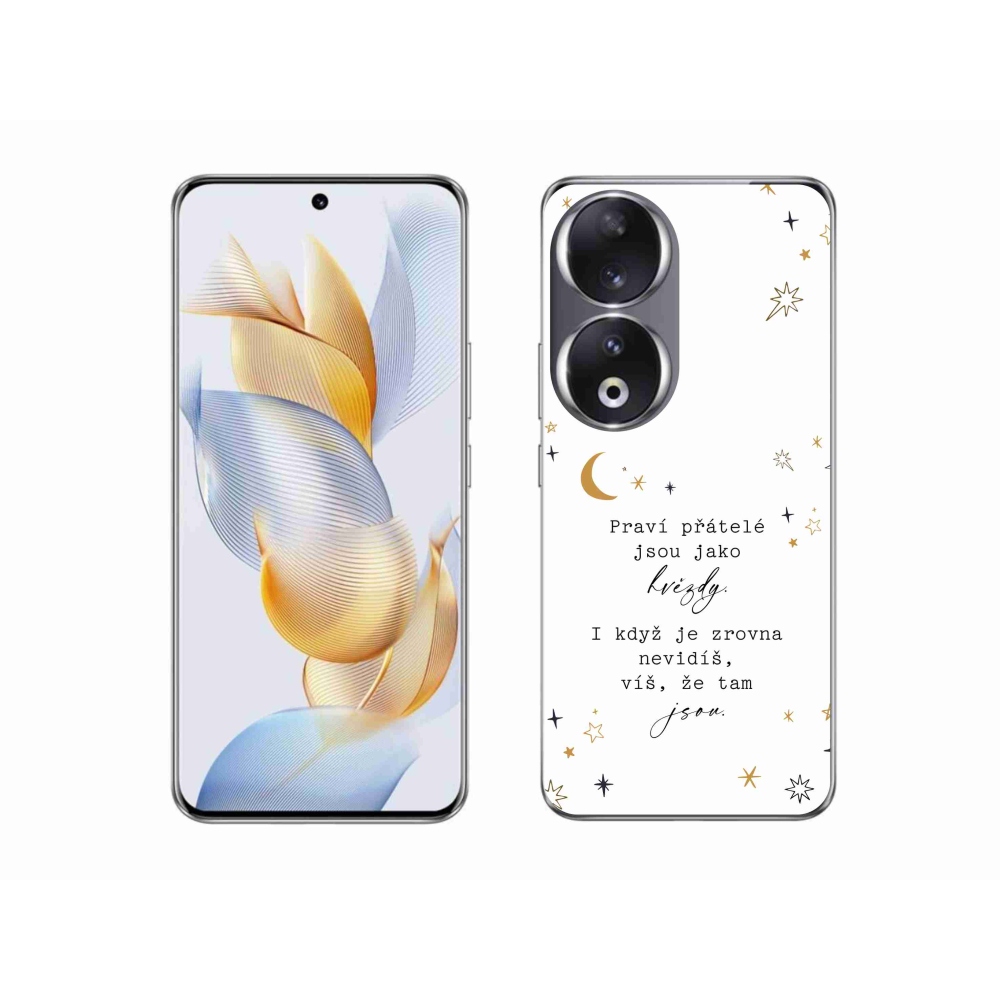 Gelový kryt mmCase na Honor 90 - citát 6 bílé pozadí