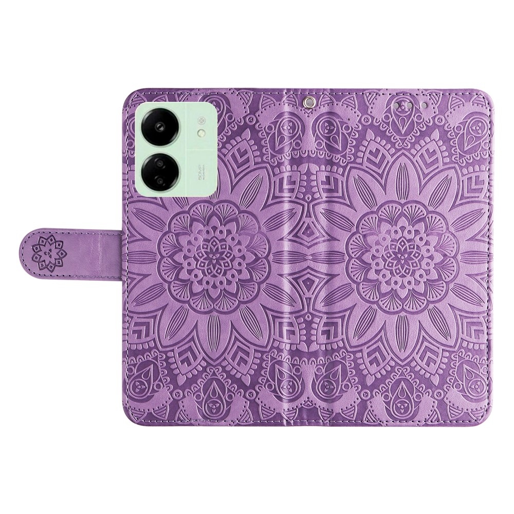 Sunflower knížkové pouzdro na Xiaomi Poco C65/Redmi 13C - fialové