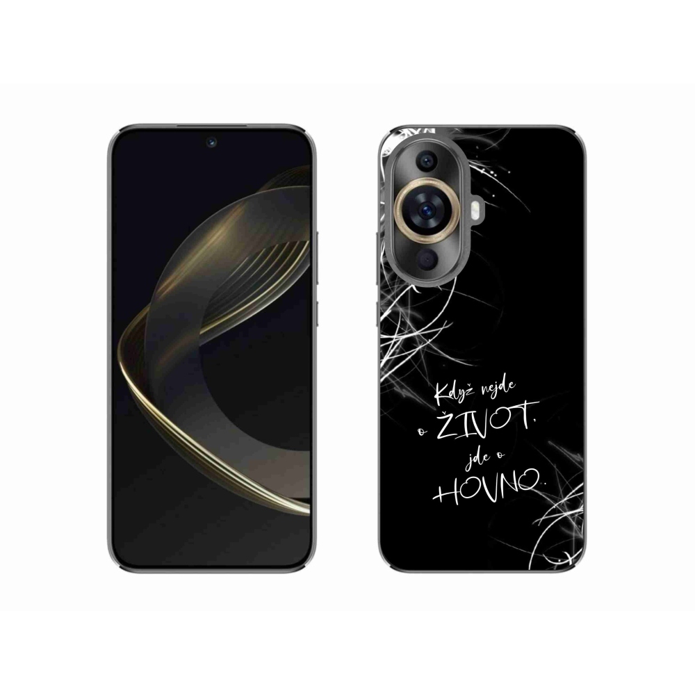 Gelový kryt mmCase na Huawei Nova 11 - vtipný text 16 černé pozadí