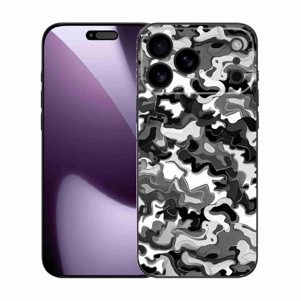 Gelový kryt mmCase na iPhone 17 Pro Max - maskáčový vzor 3