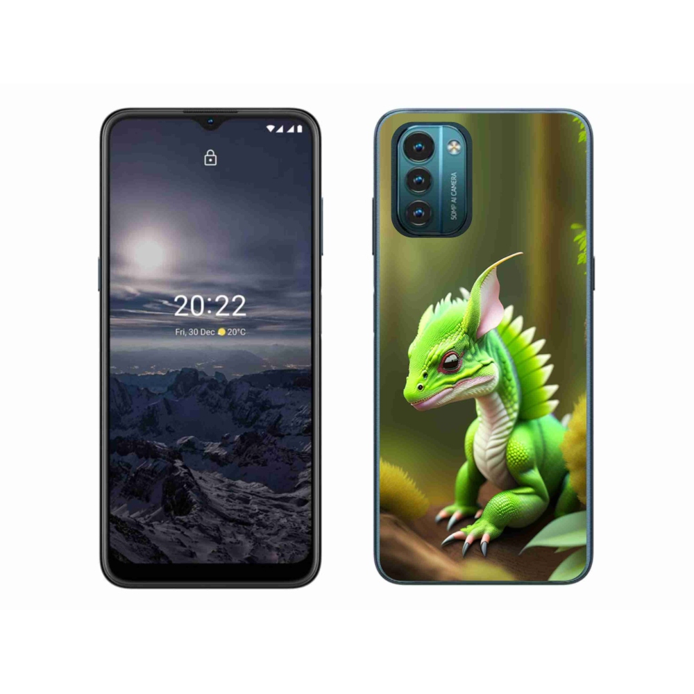 Gelový kryt mmCase na Nokia G11/G21 - zelený dráček