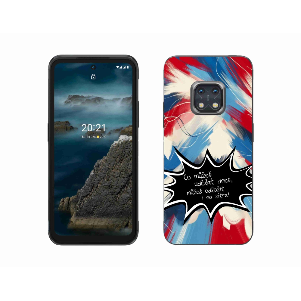 Gelový kryt mmCase na Nokia XR20 - vtipný text 9 černé pozadí