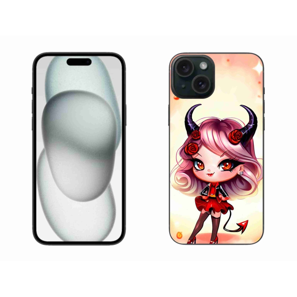 Gelový kryt mmCase na iPhone 15 Plus - kreslená čertice