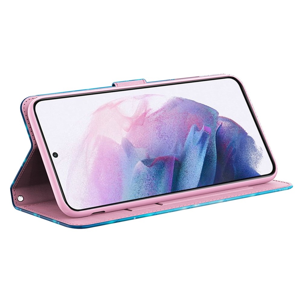 Print knížkové pouzdro na Samsung Galaxy A15 4G/5G - modří motýli