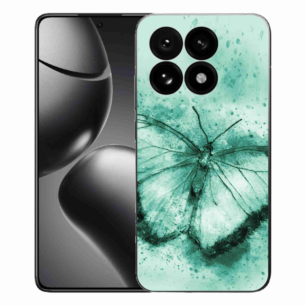 Gelový kryt mmCase na Xiaomi 15T - zelený motýl
