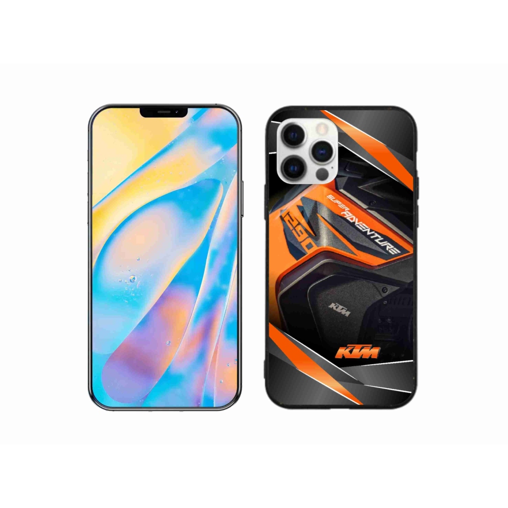 Gelový kryt mmCase na iPhone 12 - motorka ktm