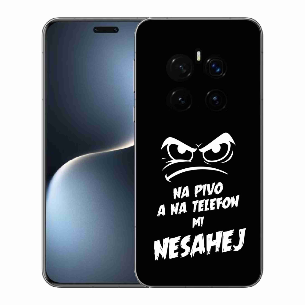 Gelový kryt mmCase na Honor Magic 7 Pro 5G - pivní motiv 2 černé pozadí