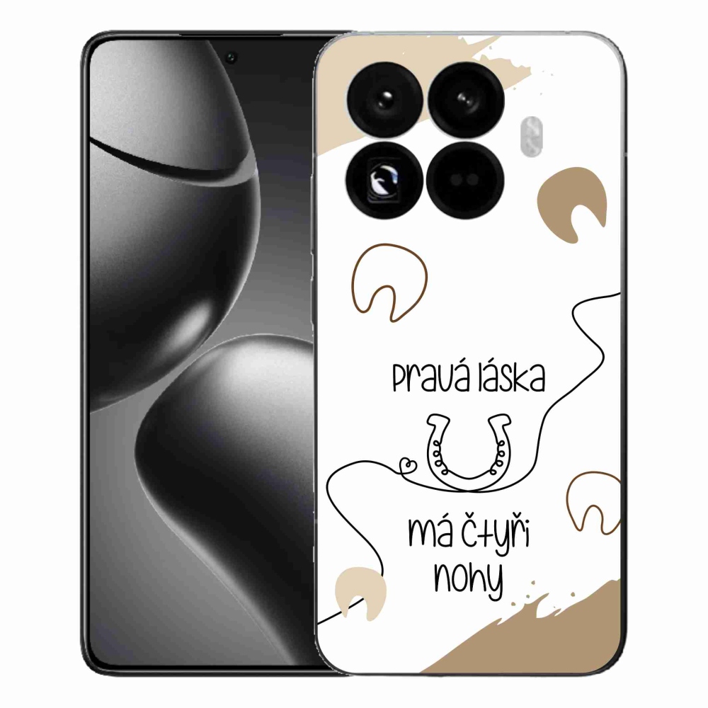 Gelový kryt mmCase na Xiaomi 15T Pro - koňský motiv bílé pozadí
