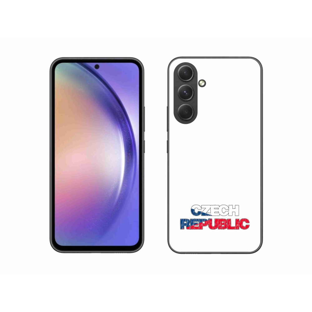 Gelový kryt mmCase na Samsung Galaxy A54 5G - Czech Republic bílé pozadí