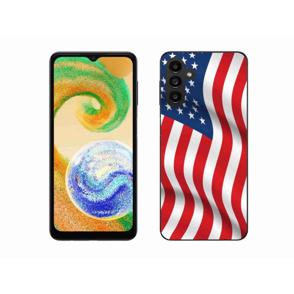 Gelový kryt mmCase na mobil Samsung Galaxy A04s (164.7x76.7x9.1mm) - USA vlajka