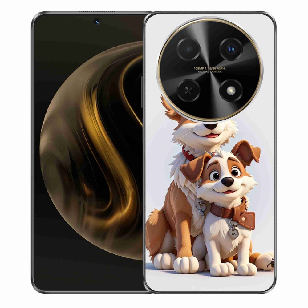 Gelový kryt mmCase na Huawei Nova 12i - kreslení psi