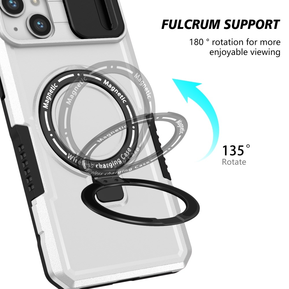 Fulcrum odolný kryt s ochranou fotoaparátu a s MagSafe na iPhone 14 - černý/bílý
