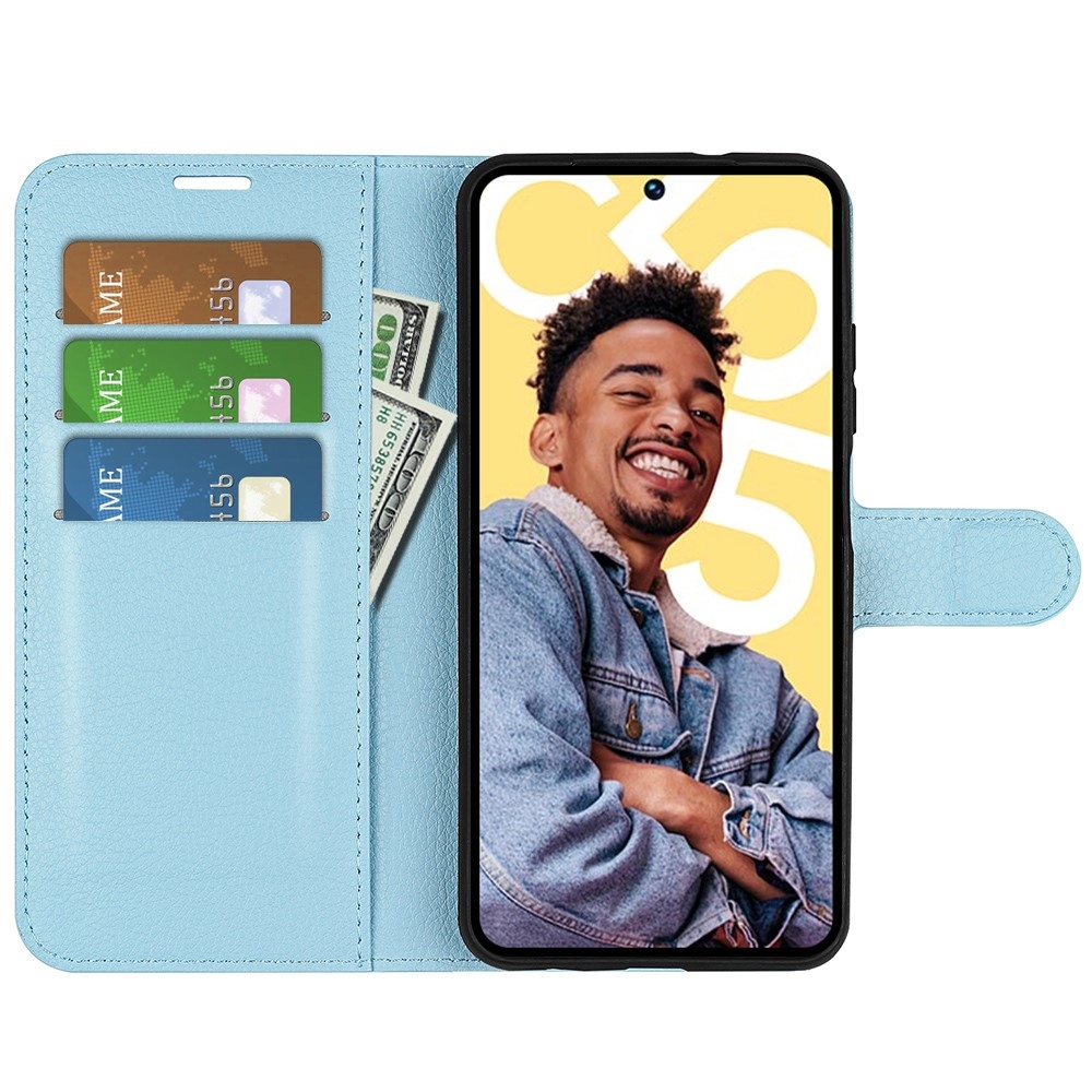 Litchi knížkové pouzdro na Realme C55 - modré