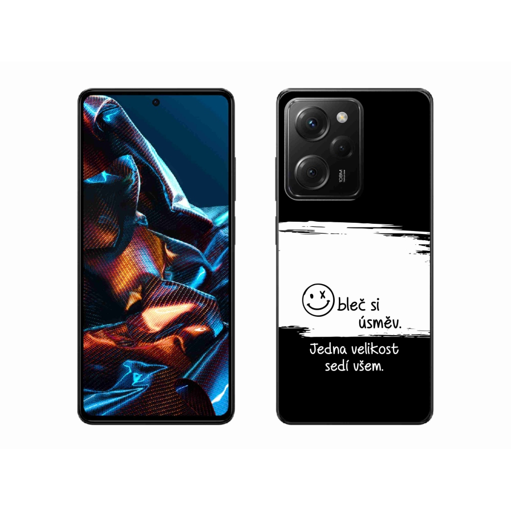 Gelový kryt mmCase na Xiaomi Poco X5 Pro 5G - vtipný text 8 bíločerné pozadí