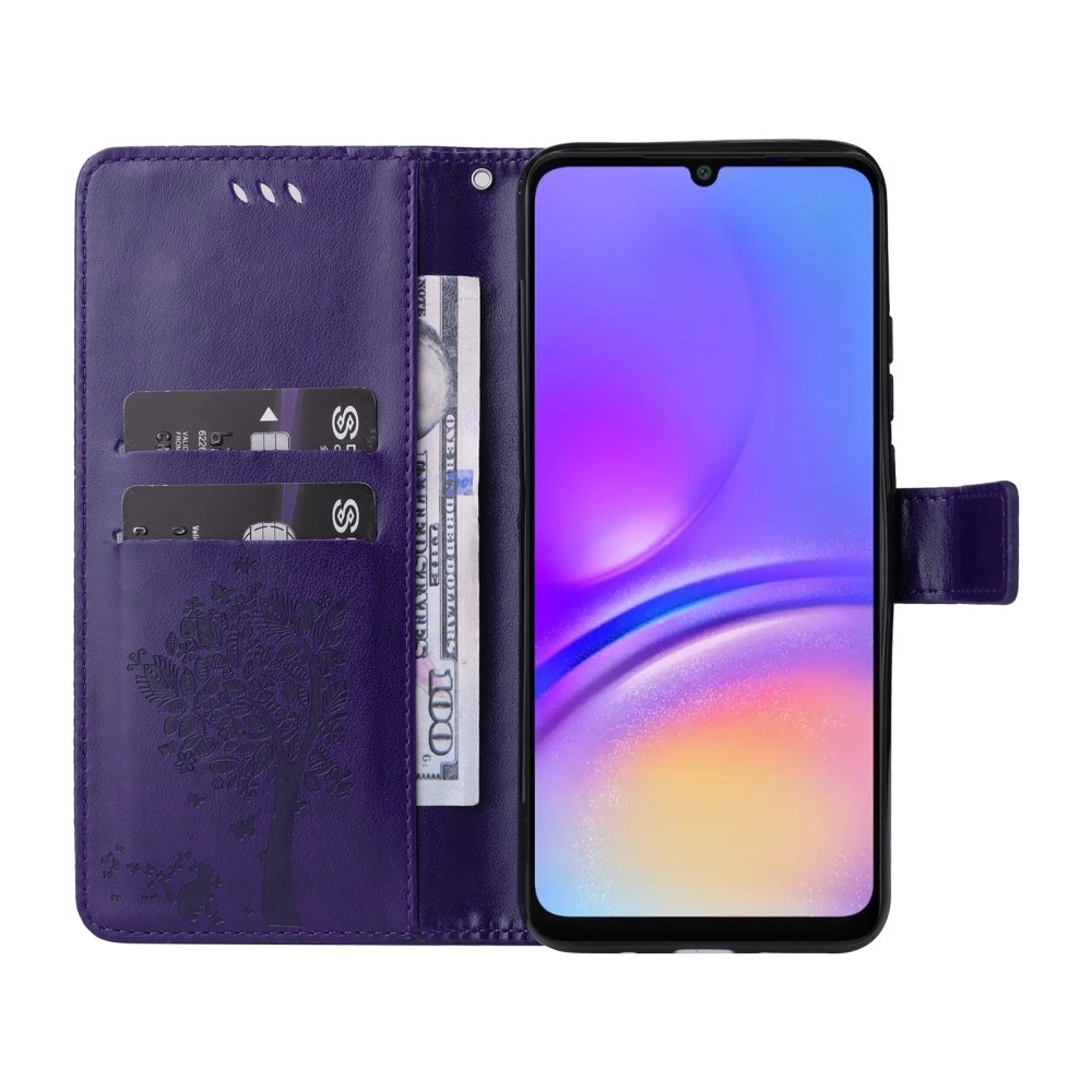 Trees knížkové pouzdro na Samsung Galaxy A06 4G - tmavěfialové