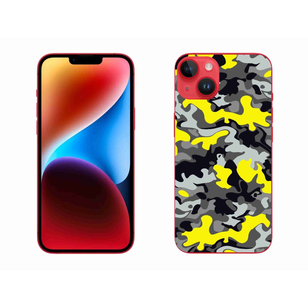 Gelový kryt mmCase na iPhone 14 Plus - maskáčový vzor 6