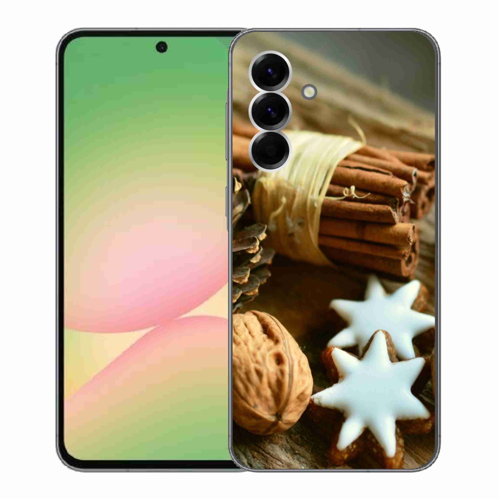 Gelový kryt mmCase na Samsung Galaxy A56 5G - skořice a perníčky
