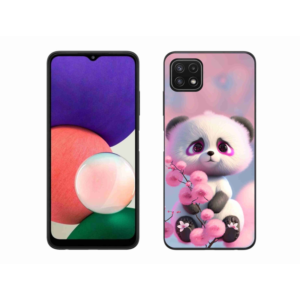 Gelový kryt mmCase na Samsung Galaxy A22 5G - roztomilá panda 1
