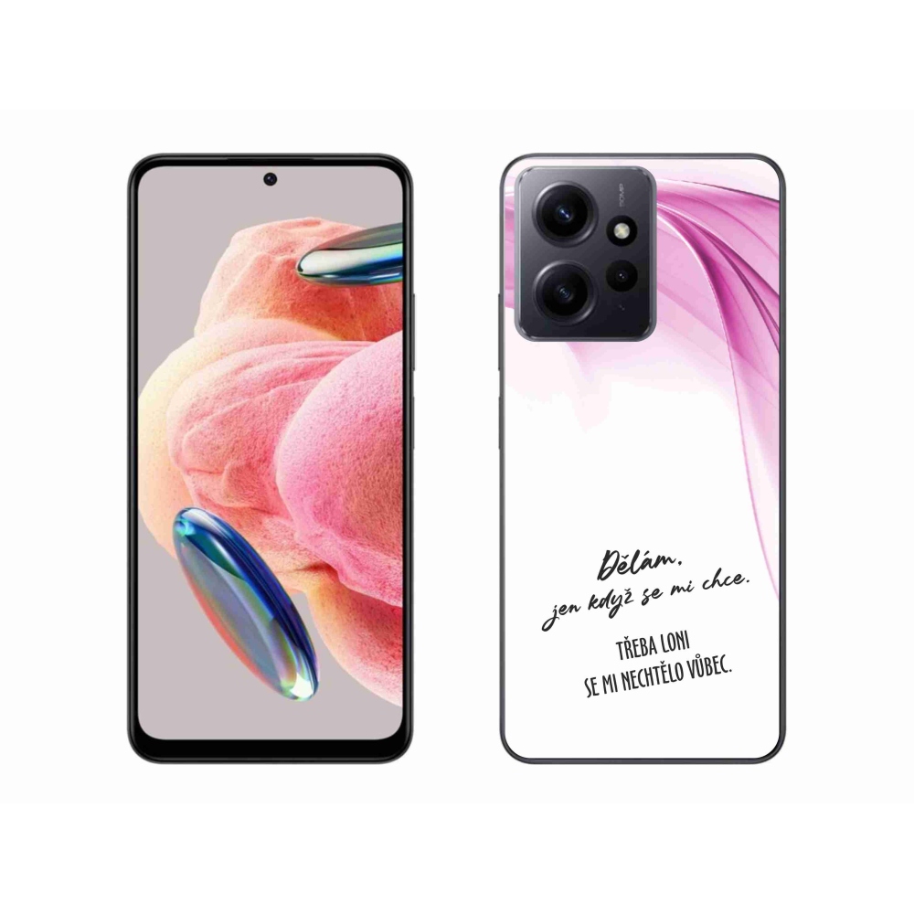 Gelový kryt mmCase na Xiaomi Redmi Note 12 4G - vtipný text 12 bílé pozadí