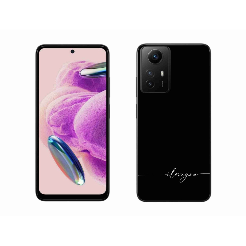 Gelový kryt mmCase na Xiaomi Redmi Note 12S - I love you černé pozadí