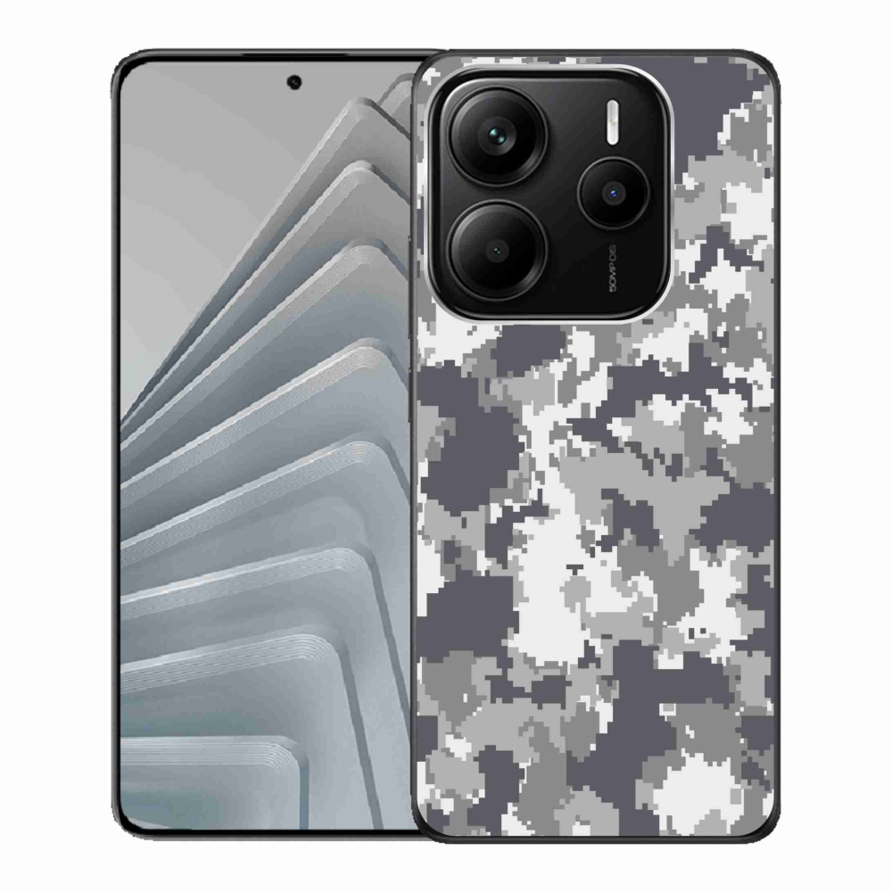 Gelový kryt mmCase na Xiaomi Redmi Note 14 5G - maskáčový vzor 2